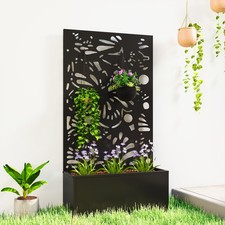 Metal Raised Garden Bed with Trellis, Outdoor Planter Box picture