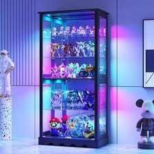71" Tall Glass Display Cabinet with RGB Lights, Curio Cabinets for Collectibles picture