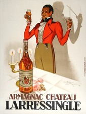 Original Vintage L'Arresingle Armagnac Poster by Henri LeMonnier 1938 picture