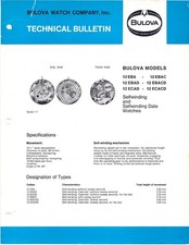 Bulova Parts, Technical and Service Guides (over 70 movements & accutrons.) picture