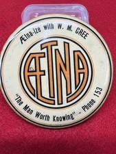 VINTAGE MIRROR PAPERWEIGHT AETNA  picture