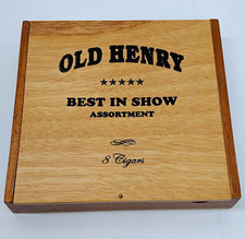 Old Henry Best in Show Assortment 8 Cigars Wooden Cigar Box Handmade picture