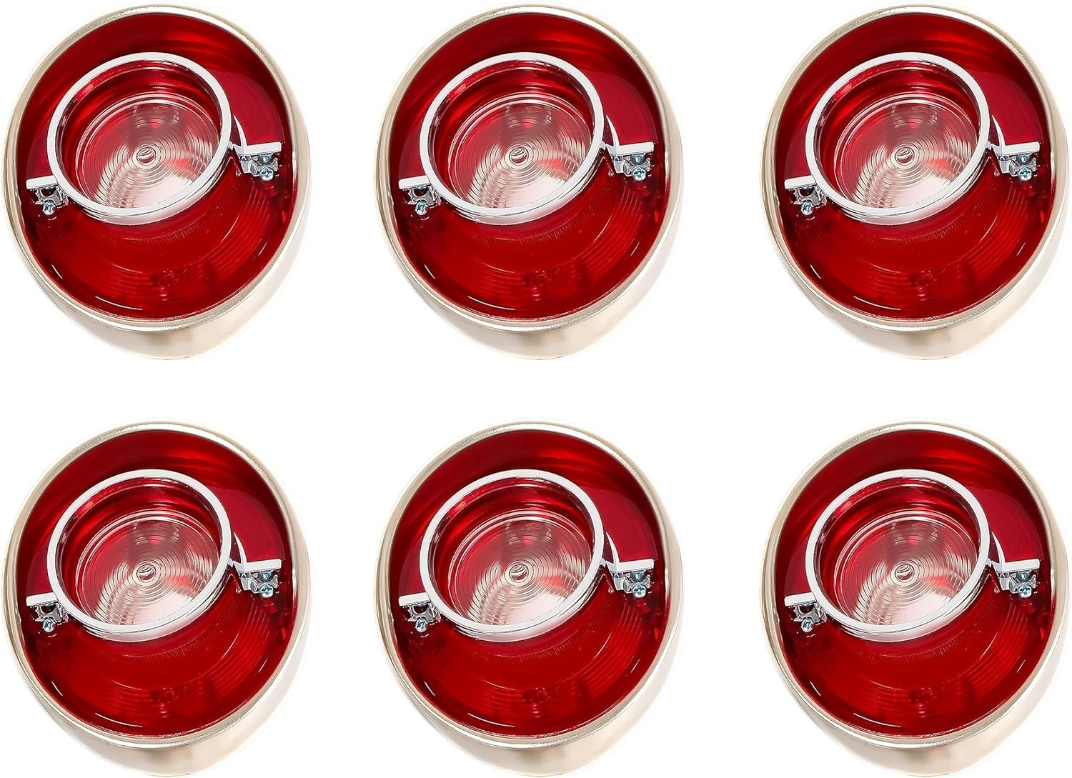 Tail Light Compatible with 1964 64 Chevy Impala Taillight Tail Lamp Kit 6Pcs Red Tail Light Compatible with 1964 64 Chevy Impala Taillight Tail Lamp Kit 6Pcs Red