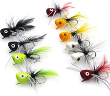 Fly Fishing Poppers, Topwater Fishing Lures Bass Crappie Bluegill Sunfish Panfis picture
