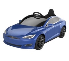 Exclusive Blue Radio Flyer Mini Tesla Model S For Kids.  Charger And Battery NIB picture