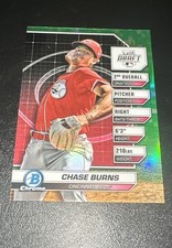 2024 Bowman Draft - Bowman Draft Night Chase Burns Green Refractor 77/99 picture