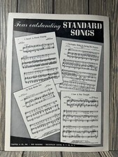 Four Outstanding Standard Songs Sheet Music Collection picture
