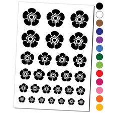Single Cherry Blossom Flower Temporary Tattoo Water Resistant Set picture