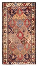 Vintage Hand-Knotted Area Rug 4'9" x 9'4" Traditional Wool Carpet picture