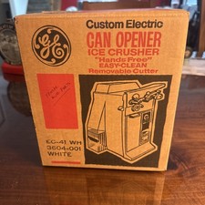 RARE NOS GE General Electric Vintage Appliance Can Opener Ice Crusher SEALED BOX picture