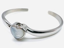 Urn Adjustable Bracelet for Ashes Cremation Memorial Ashes  MOP Stone Heart Urn picture