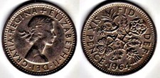 English Sixpence: Queen Elizabeth II: Bride's Wedding Coin picture