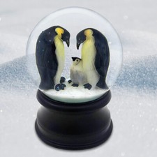 San Francisco Music Box Penguin with Chick Snow Globe picture
