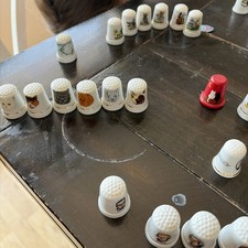Huge Lot of Vintage Thimbles Sewing Collectibles Mixed Brands picture