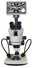 Diamond Gemstone Gemology Darkfield Tweezer Stereo Microscope 7-100x 2MP 7" LCD picture