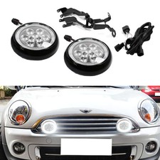 LED Rally Driving Lights Halo Ring Daytime Running Lamps For MINI Cooper (Black) picture
