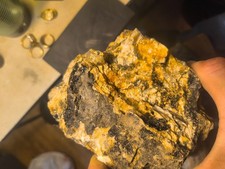 Native Gold and silver ore in matrix picture