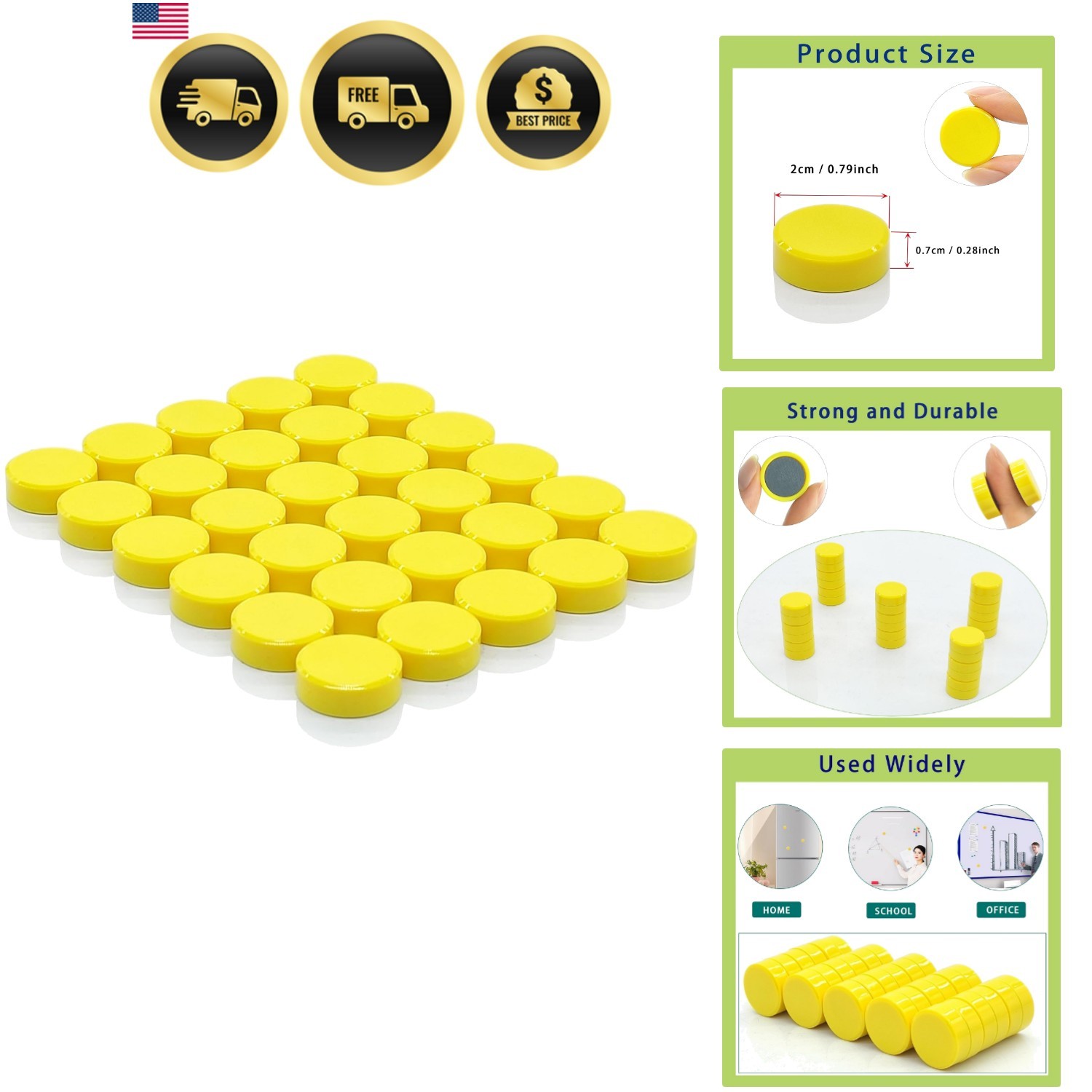 Heavy Duty Round Fridge Magnets 30 Pack Small Cute Whiteboard Magnets Heavy Duty Round Fridge Magnets 30 Pack Small Cute Whiteboard Magnets