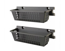 Suncast 2-Pack Accessory Baskets, Resin Organizers for Shed, Black, 25" x 7.25" picture