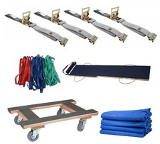 6' Piano Moving Skid Safety Board Kit - 18"x30" Dolly, Straps, Blanket & Bands picture