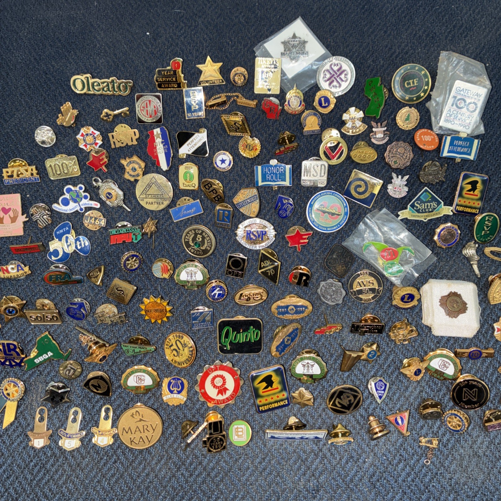 Huge Lot Of Vintage Company Organization Service Safety Awards And More