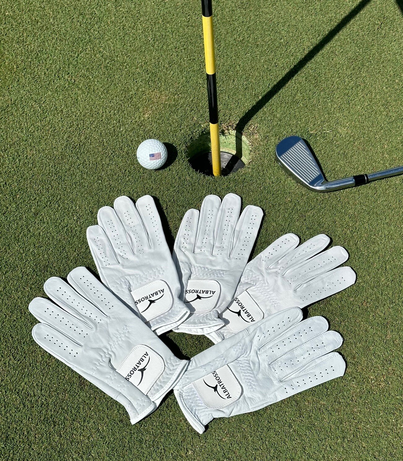 (5 - pack) Albatross Cabretta Leather Golf Glove Men's Regular Sizes
