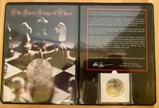 Ancient Sasanian Persian Silver Coin Khosrau Chess Origins Album w/ COA picture