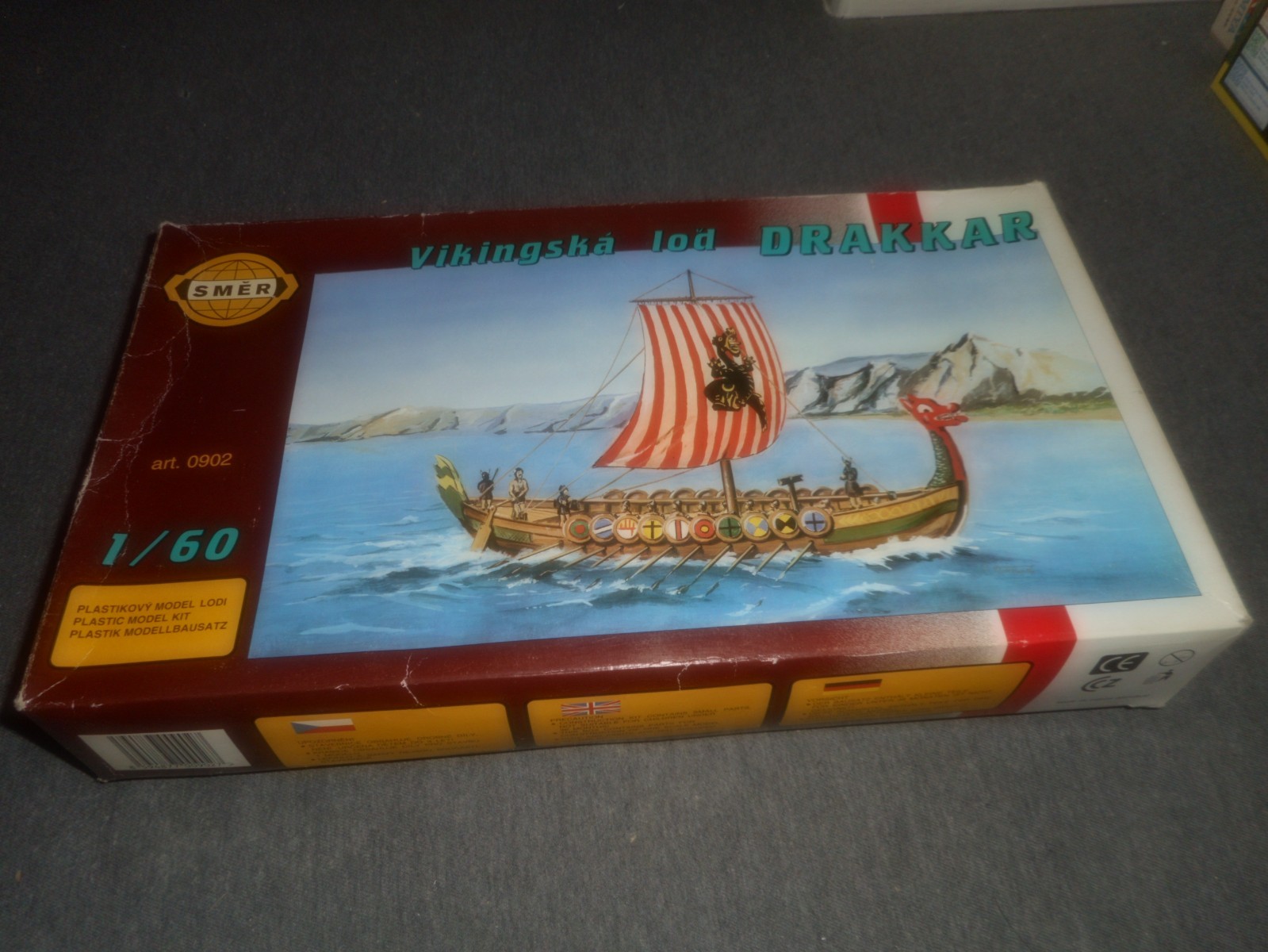 SMER 0902, 1/60 VIKING SHIP DRAKKAR PLASTIC SHIP MODEL KIT