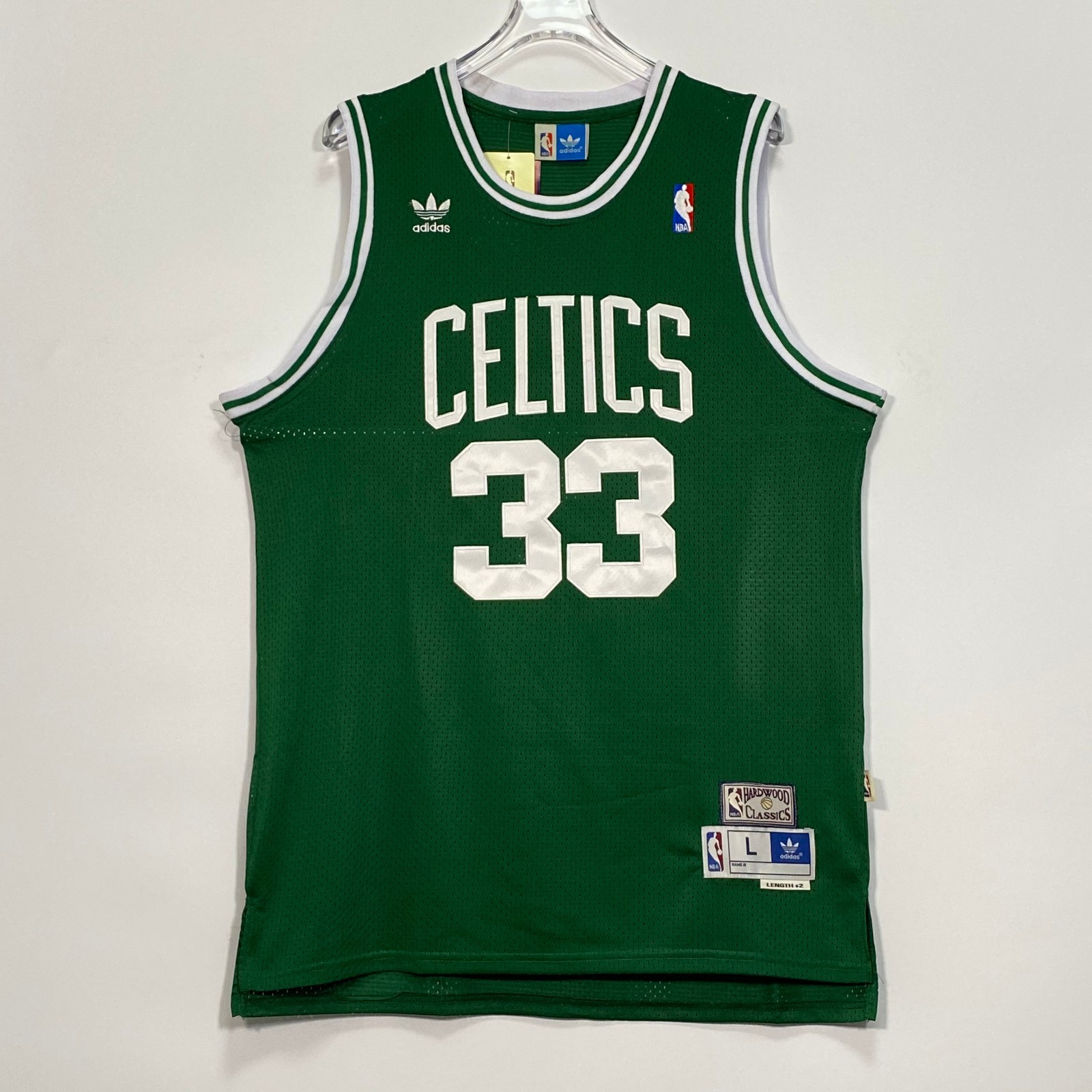Larry Bird #33 Green Retro Jersey, Embroidered