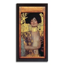 Black Floater-Framed Judith I by Gustav Klimt Canvas Giclee Art (18 in x 10 in) picture