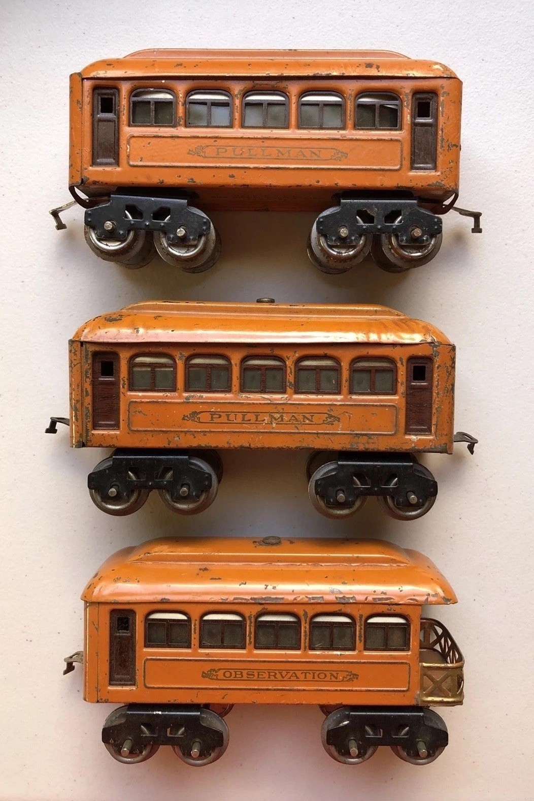 Lionel Lines 603 604 Pre-War Passenger Train Cars O Gauge Scale Pullman Antique 
