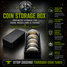 Silver storage box/container 1oz coins or rounds in standard capsules - 10 Slot picture