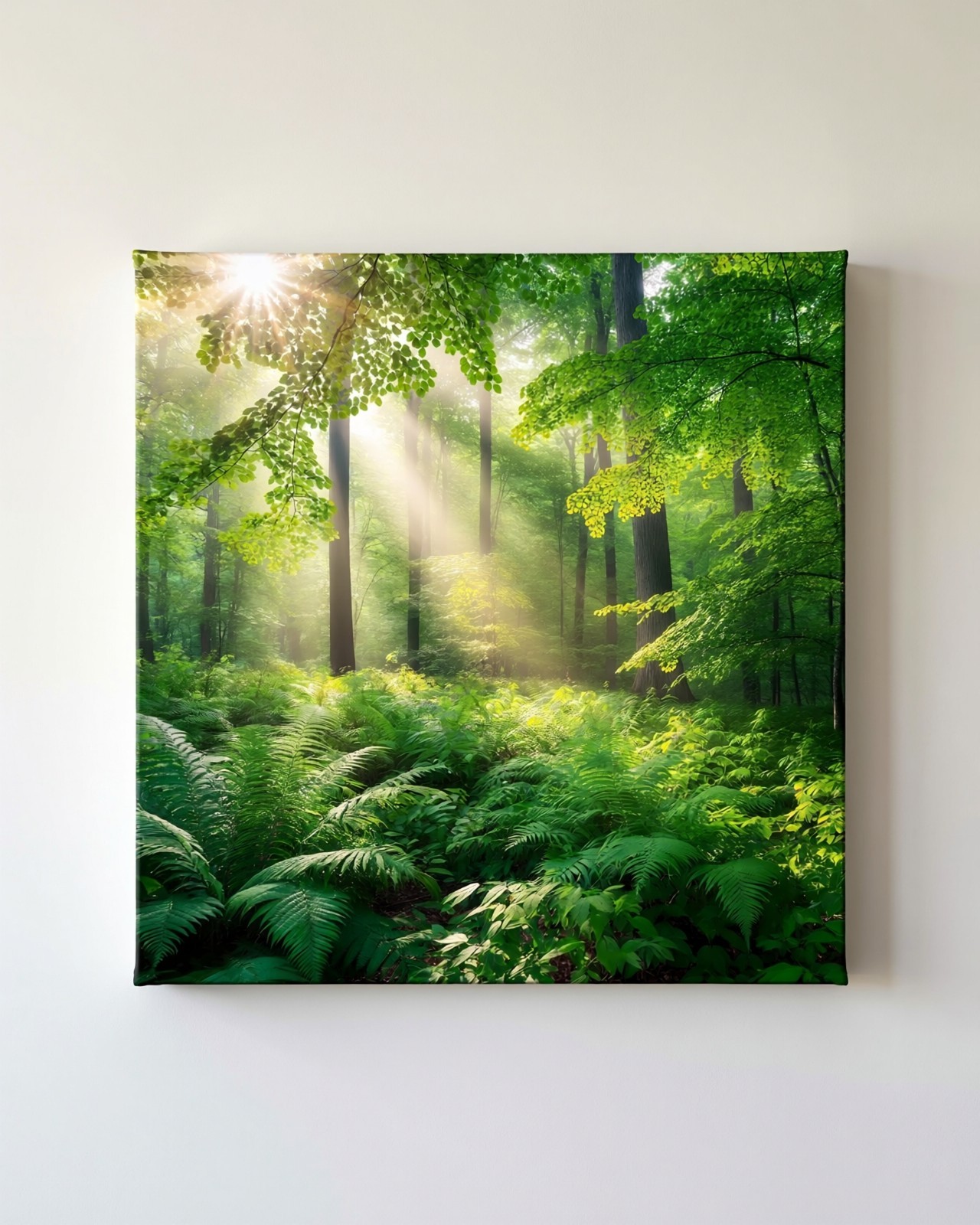 Sunlit Forest Green Ferns Canvas Wall Art Printable Nature Digital Download Art Sunlit Forest Green Ferns Canvas Wall Art Printable Nature Digital Download Art