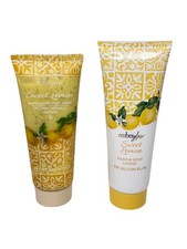 Amber Glow Sweet Lemon Body Care Gift Set Lotion Exfoliating Body Scrub 2 Pc picture