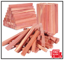 50PCS Cedar Sticks, 100% Aromatic Red Cedar Blocks for Closet Storage, Wardrobe, picture