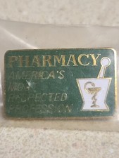  'PHARMACY AMERICA'S MOST RESPECTED PROFESSION' - LAPEL PIN NEW Vintage picture