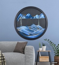 Oneshow Wall Sculptures 17.3 Moving Sand Art Picture 3D Liquid Motion 17.3"L x 1 picture