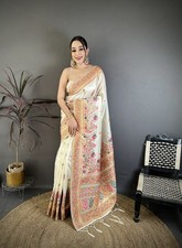 Designer Sari Bollywood Bridal Silk Saree Blouse South Indian Ethnic Ready made picture