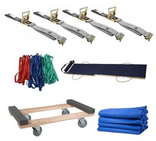 6' Piano Moving Skid Safety Board Kit - 18"x32" Dolly, Straps, Blanket & Bands picture