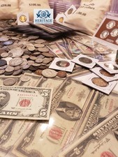 ESTATE SALE FIND, OLD US COINS, GOLD, .999 SILVER BARS, BULLION, RARE U.S. BILLS picture