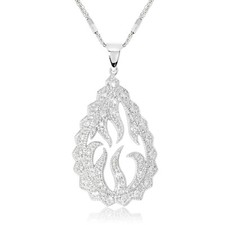 0.78ct Natural Diamond Jewelry Pendant 14K White Gold Woman Ornament Birthday   picture