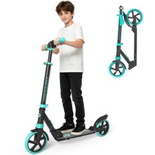 Foldable Kick Scooter Adjustable for Teens Adult Big Wheels No Assembly Unisex picture