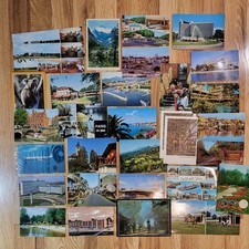 34 Vtg Postcards New and Used US and Europe Australia Asia Variety Travel picture