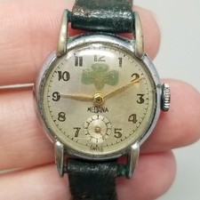 Vintage Medana Girl Scout Wrist Watch Mechanical Movement Swiss AS IS Parts picture