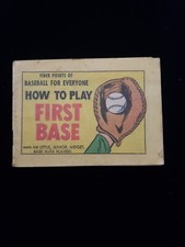 Finer Points of Baseball HOW TO PLAY FIRST BASE Book 1959 Golden Gate margarine picture