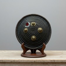 Appraised:  Antique African Basketry Dance Shield picture