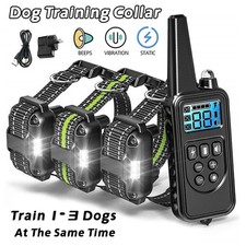 Anti Bark Pet Dog Training Collar Remote Control Obedience Collar E-Collar USB picture