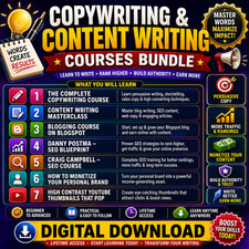 7 Copywriting Content Writing SEO Blogging Courses Bundle Digital Download picture