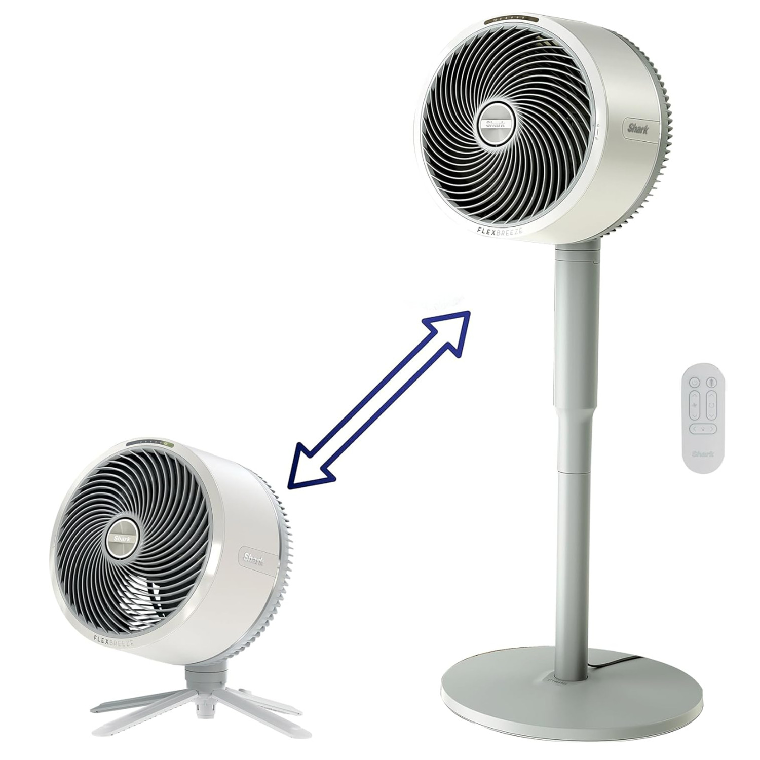Shark FlexBreeze Pedestal & Tabletop Fan, Indoor & Outdoor, White - UH205 Shark FlexBreeze Pedestal & Tabletop Fan, Indoor & Outdoor, White - UH205