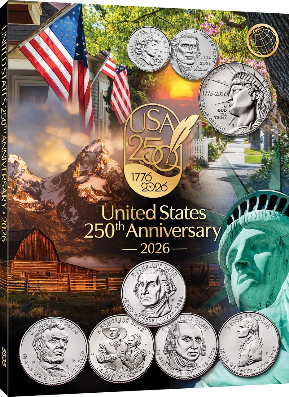 Official Whitman® Coin Folder-United States 250th Anniversary: 2026 Single Mint Official Whitman® Coin Folder-United States 250th Anniversary: 2026 Single Mint